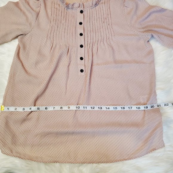 Jasmine & Juliana Pink Blouse Polka Dot Sz Sm - Picture 4 of 11